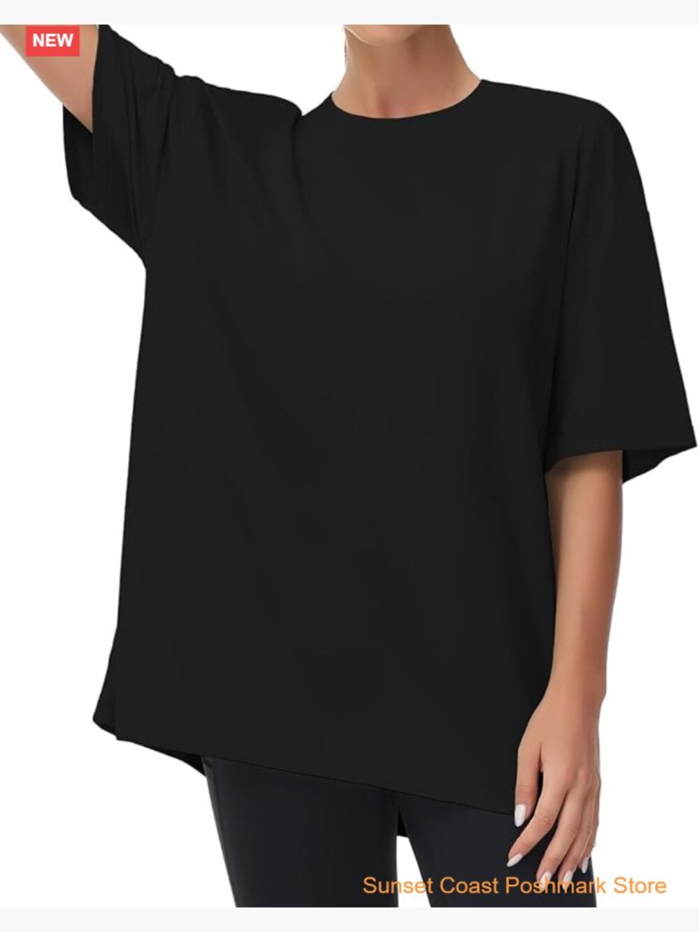 Women's Casual Oversized T-Shirt Crewneck Short Sleeve Basic Tee Tops